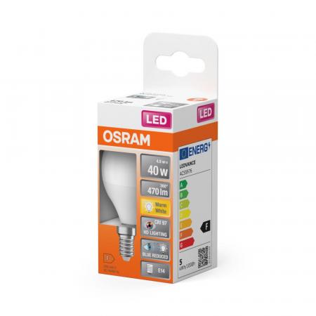 6er Set OSRAM E14 LED Tropfen Lampe Star Classic B 25 4.9W wie 40W 2700K warmweißes Licht 97Ra hohe Farbwiedergabe